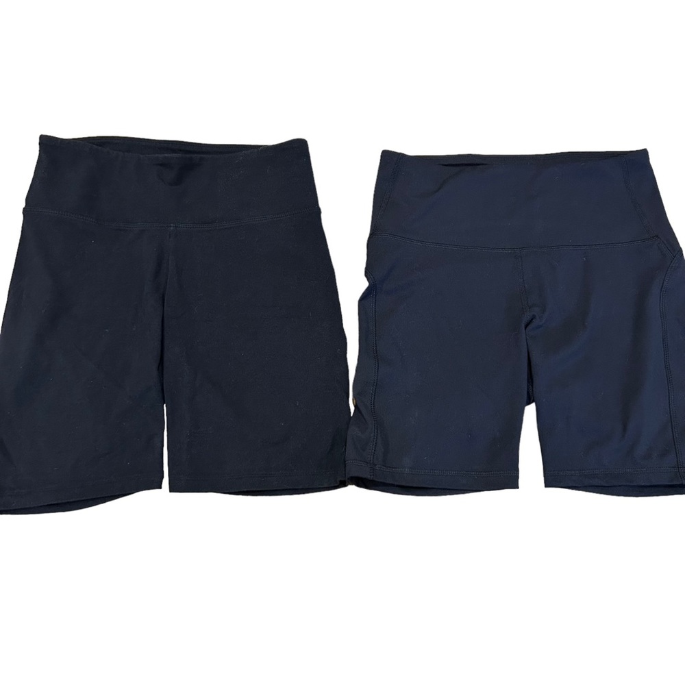 2 Pairs Sonoma & All in Motion Black Biker Shorts M